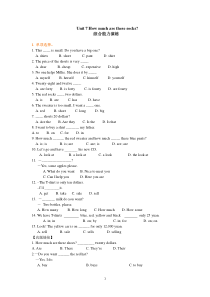 Unit-7-How-much-are-these-socks-巩固练习