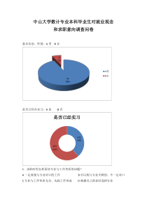 应届毕业生对就业观念的调查问卷