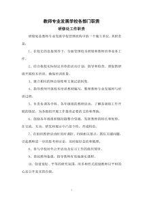 教师专业发展学校各部门职责