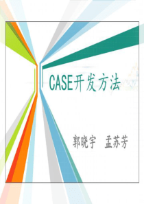 CASE开发方法(精选)