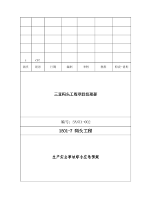 码头工程综合应急预案