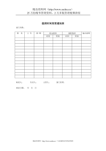 值班时间变更通知表