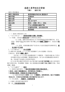 高中生物复习 选修三全套知识点+填空