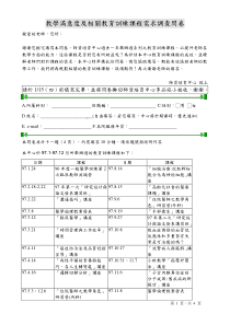 教学满意度及相关教育训练课程需求调查问卷