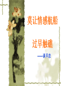 早恋主题班会(付调查问卷)