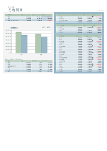 公司月度预算统计明细表
