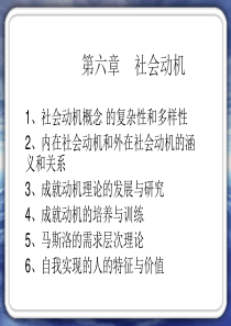 社会心理学-第六章----社会动机