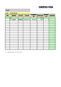 待摊费用自动计算表(带公式)