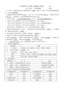 人教版六年级上册科学各单元知识点整理复习