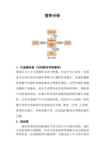 创业计划——竞争分析、风险与对策