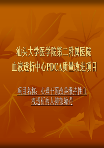 血透中心PDCA质量改进项目记录表