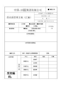 供应商管理方案-