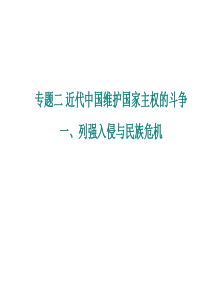 历史21《列强入侵与民族危机》课件3(人民版必修一)