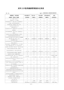 老年人中医药健康管理服务记录表.doc
