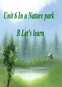 五年级上册英语课件--Unit6-In-a-nature-park-Part-B