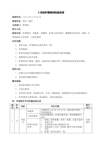 护理病历书写质量检查反馈