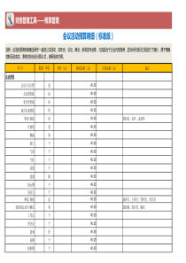 会议活动预算明细-标准详细版-