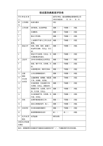 保洁服务满意度评价表