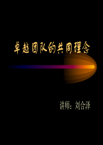 卓越团队十大共同理念