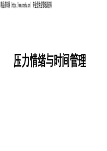 压力情绪与时间管理（PPT84页）