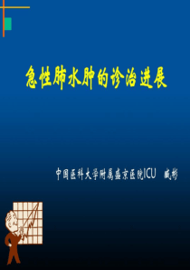 肺水肿的诊断与治疗共36页文档