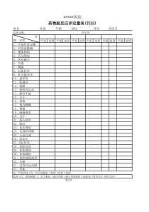 药物副反应评定量表(TESS)