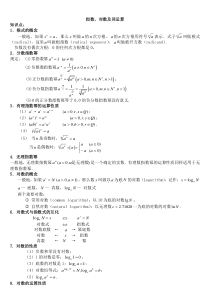 指数与对数运算及大小比较教案