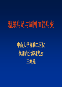 糖尿病足与周围血管病变