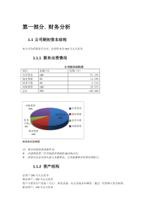 创业计划书的财务部分(含预算报表)