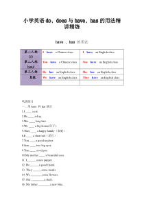 小学语法--have-has与-do-does-的用法-精讲精练