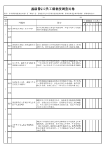 Q12满意度调查表(Gallep)