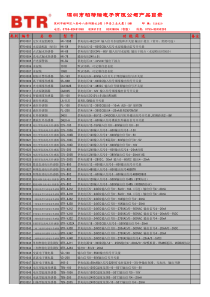 深圳市柏特瑞电子有限公司产品目录