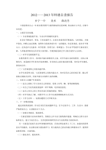 教师自查报告