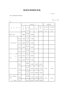 陕西电网销售电价表doc-陕西电网销售电价表