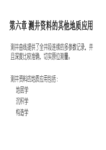 第六章测井资料的地质应用