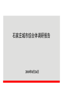 石家庄市商业市场调查分析报告1