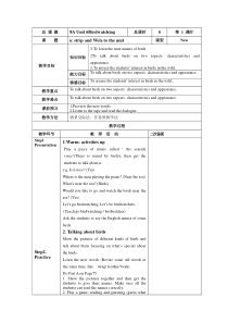 牛津译林版八年级英语上册教案：Unit-6Birdwatching-Comic-strip-and-