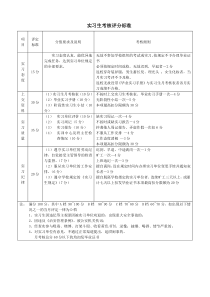 实习生考核评分标准