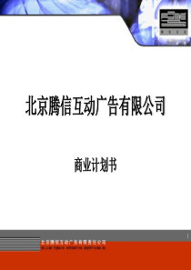 北京腾信互动广告公司投资项目商业计划书(45页)