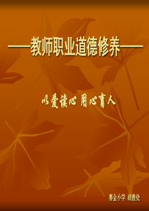 师德师风建设讲座-