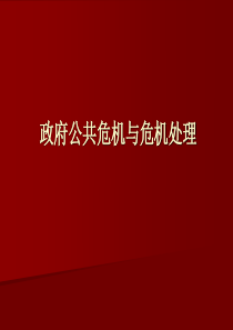 政府公共危机与公共危机处理