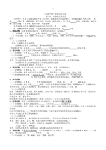 八年级生物上册知识点归纳总结-填空式