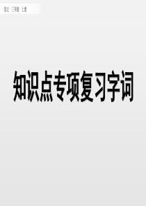 三年级上册语文复习课件-知识点专项复习-部编版