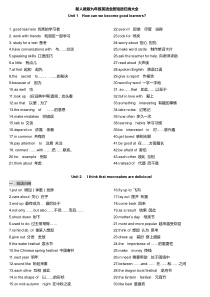 人教版九年级英语全册短语归纳大全