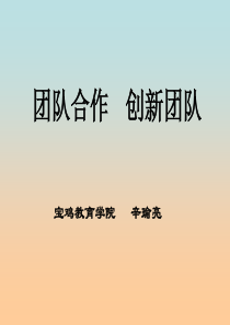 团队合作创新团队（PPT74页)