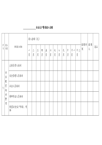 安全生产费用投入台账(模版)