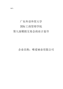 唯爱袜业有限公司商业计划书中文版