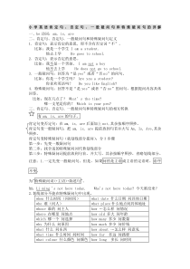 肯定句、否定句、一般疑问句、特殊疑问句