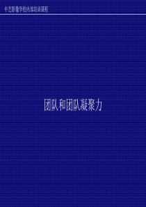 团队和团队凝聚力