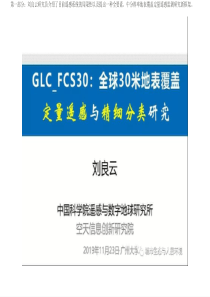 【专家报告】全球30米地表覆盖定量遥感与精细分类研究
